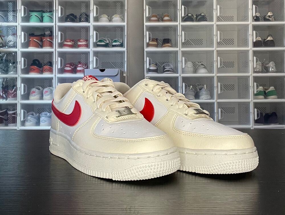 Nike Air Force 1 ’07 Next Nature Pale Ivory University Red Women’s Size 6